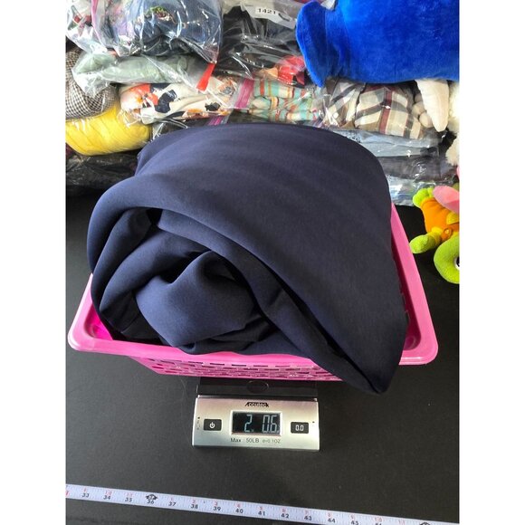 Jovani Womens Navy Blue Jumpsuit Size 10 Puff Sleeves Formal Elegant Stretch - Picture 11 of 11